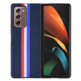 Kryt Samsung Galaxy Z Fold 2 Tricolor Litchi Umelá Koža