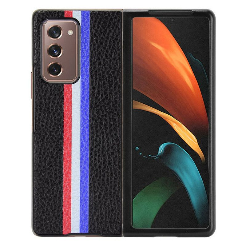 Kryt Samsung Galaxy Z Fold 2 Tricolor Litchi Umelá Koža