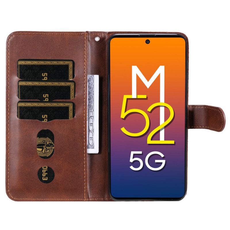 Kožené Puzdro Samsung Galaxy M52 5G Zips