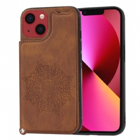 Kryt iPhone 14 Držiak Kariet Mandala Strap