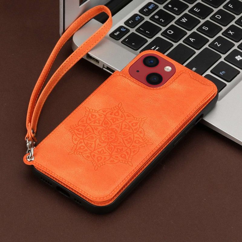 Kryt iPhone 14 Držiak Kariet Mandala Strap