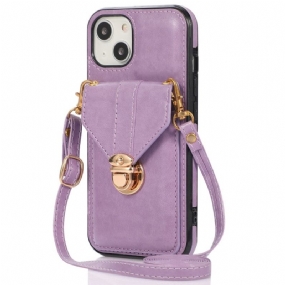 Kryt iPhone 14 Peňaženkový Crossbody Peňaženka