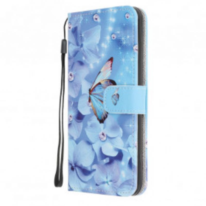 Flipové Puzdro Samsung Galaxy A32 5G Strappy Diamond Butterflies