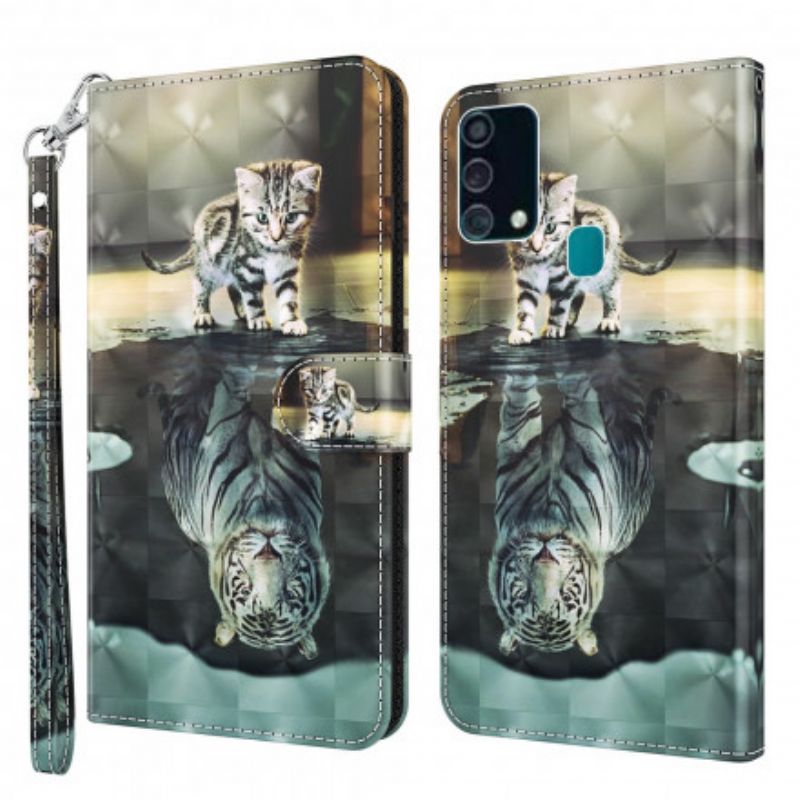 Kožené Puzdro Samsung Galaxy A32 5G Svetelný Bod Ernest The Tiger