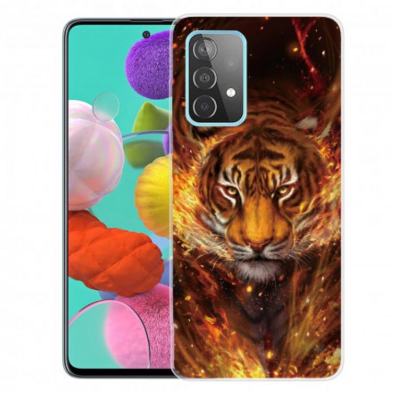 Kryt Samsung Galaxy A32 5G Flexibilný Tiger