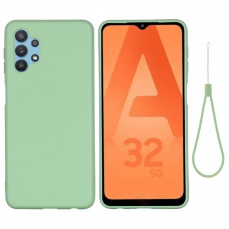 Kryt Samsung Galaxy A32 5G Tekutý Silikón So Šnúrkou