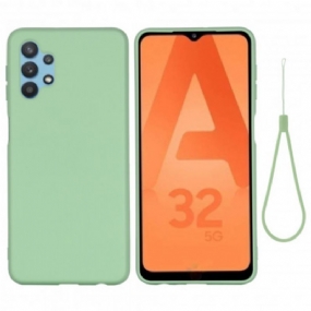 Kryt Samsung Galaxy A32 5G Tekutý Silikón So Šnúrkou