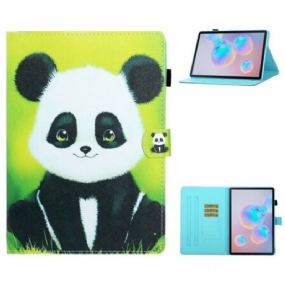 Kožené Puzdro Samsung Galaxy Tab S8 / Tab S7 Roztomilá Panda