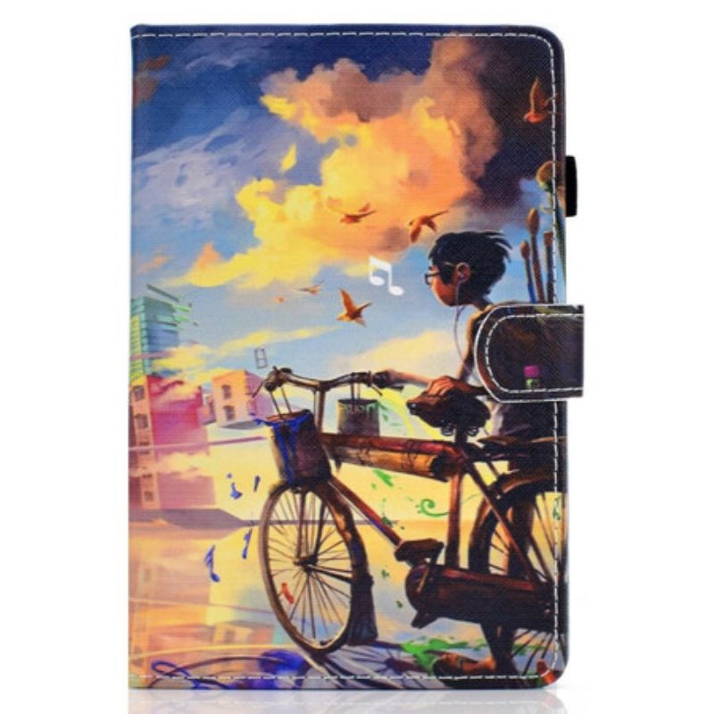 Peňaženkový Kryt Samsung Galaxy Tab S8 / Tab S7 Bicykel Art