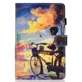 Peňaženkový Kryt Samsung Galaxy Tab S8 / Tab S7 Bicykel Art
