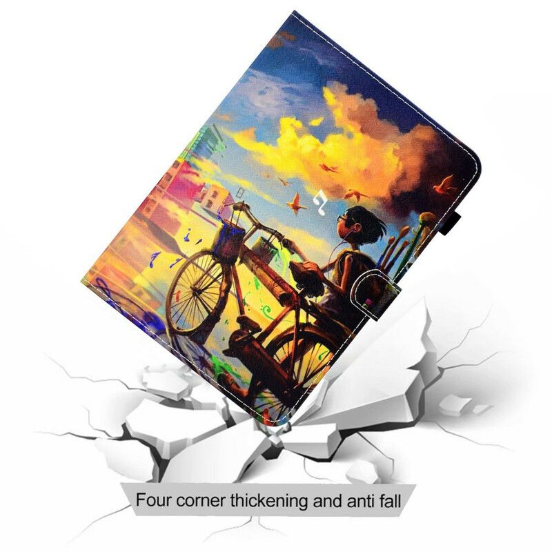 Peňaženkový Kryt Samsung Galaxy Tab S8 / Tab S7 Bicykel Art