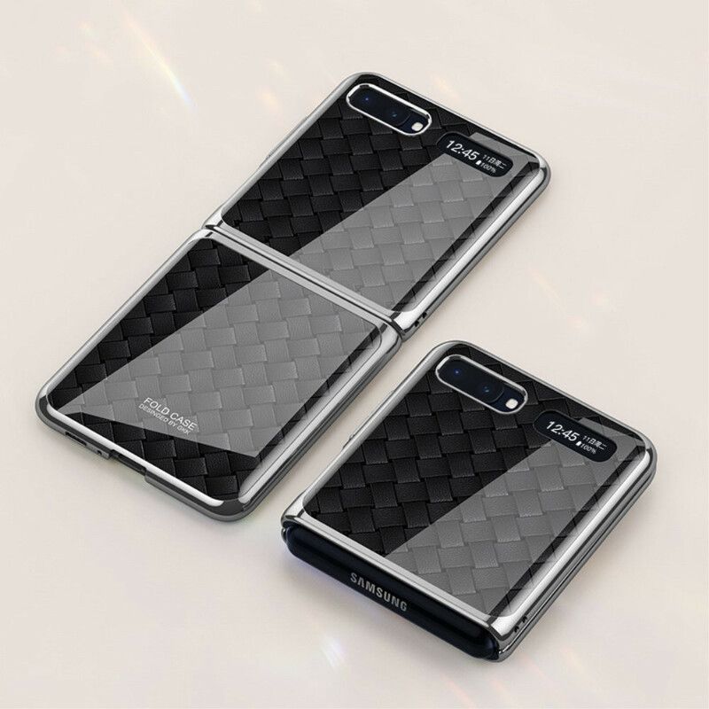 Flipové Puzdro Samsung Galaxy Z Flip Kožené Puzdro Gkk Woven Style