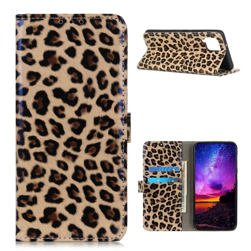 Kožené Puzdro Samsung Galaxy M12 / A12 Obyčajný Leopard