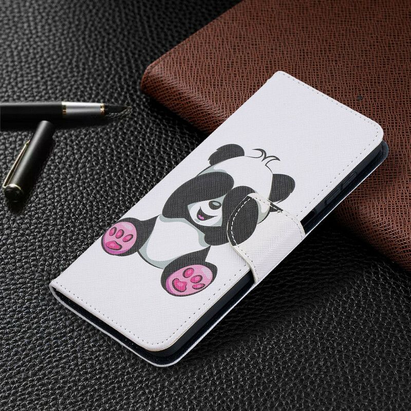 Kožené Puzdro Samsung Galaxy M12 / A12 Panda Zábava