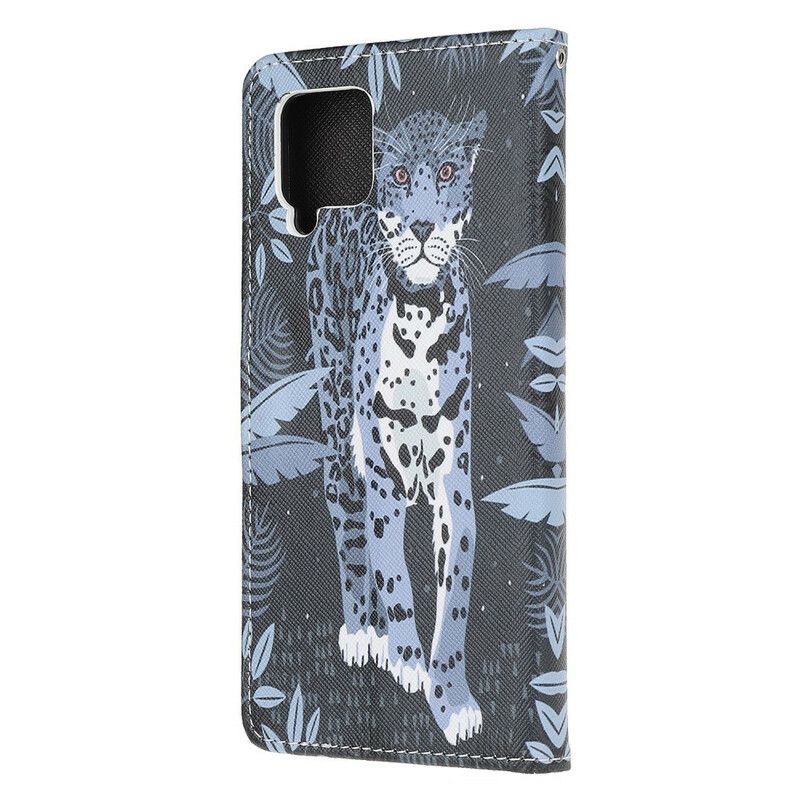 Kožené Puzdro Samsung Galaxy M12 / A12 Strappy Leopard