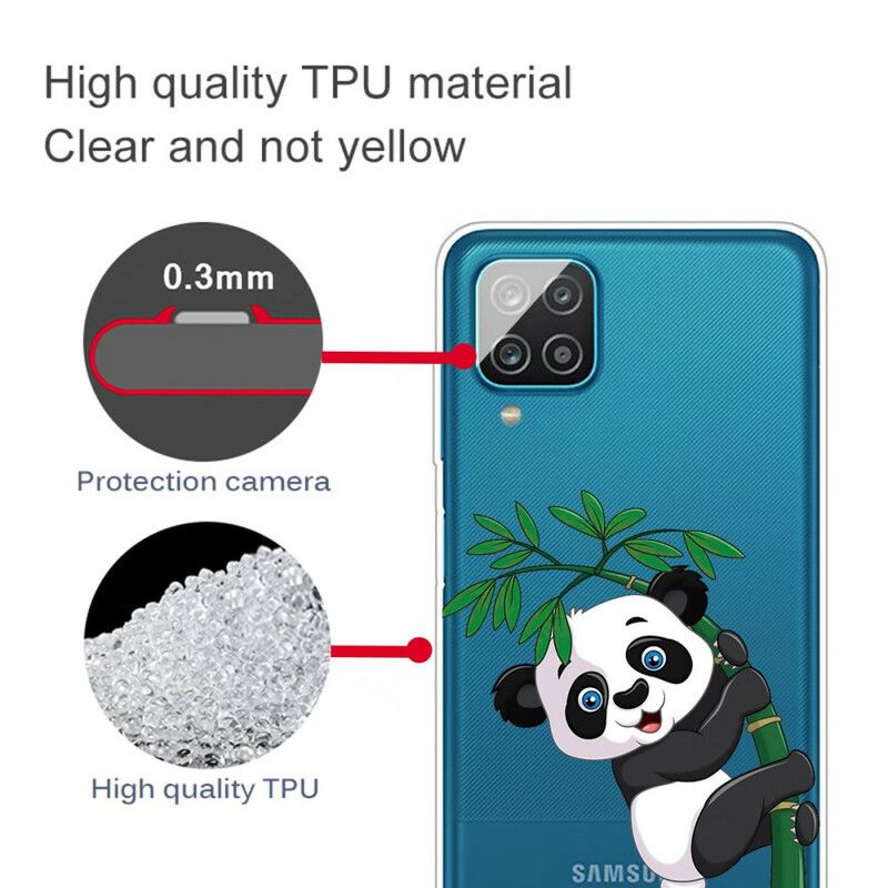 Kryt Samsung Galaxy M12 / A12 Bezšvové Panda Na Bambusu