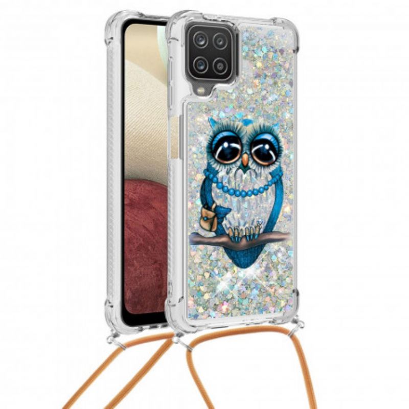 Kryt Samsung Galaxy M12 / A12 Flitrová Šnúrka Slečna Owl