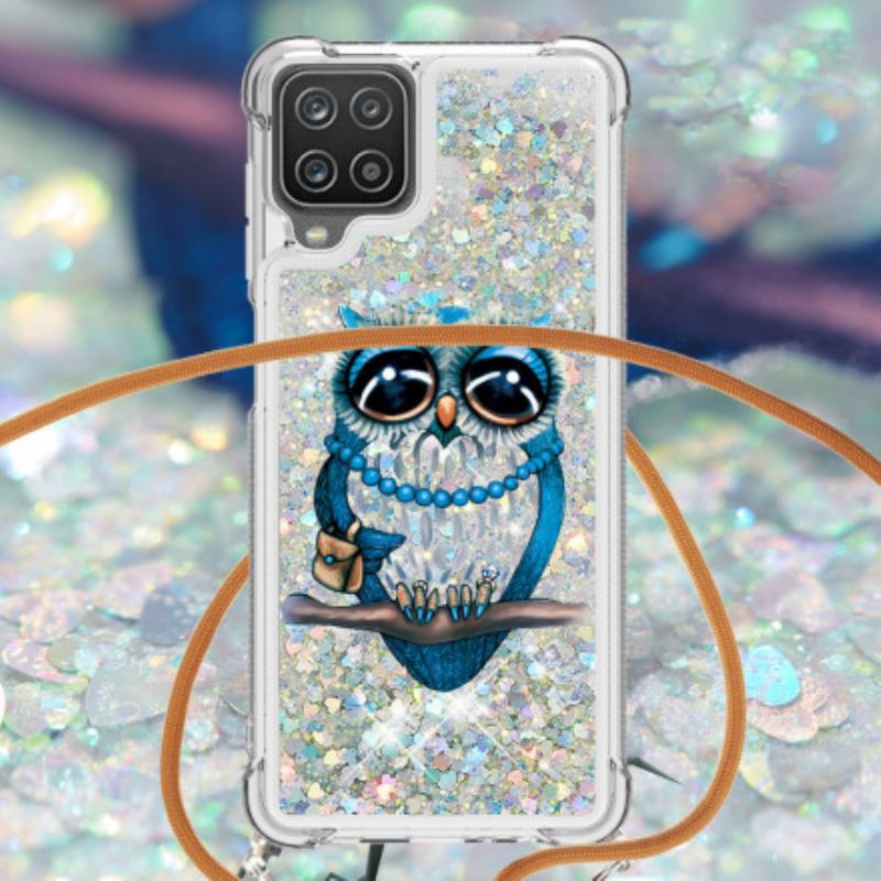 Kryt Samsung Galaxy M12 / A12 Flitrová Šnúrka Slečna Owl