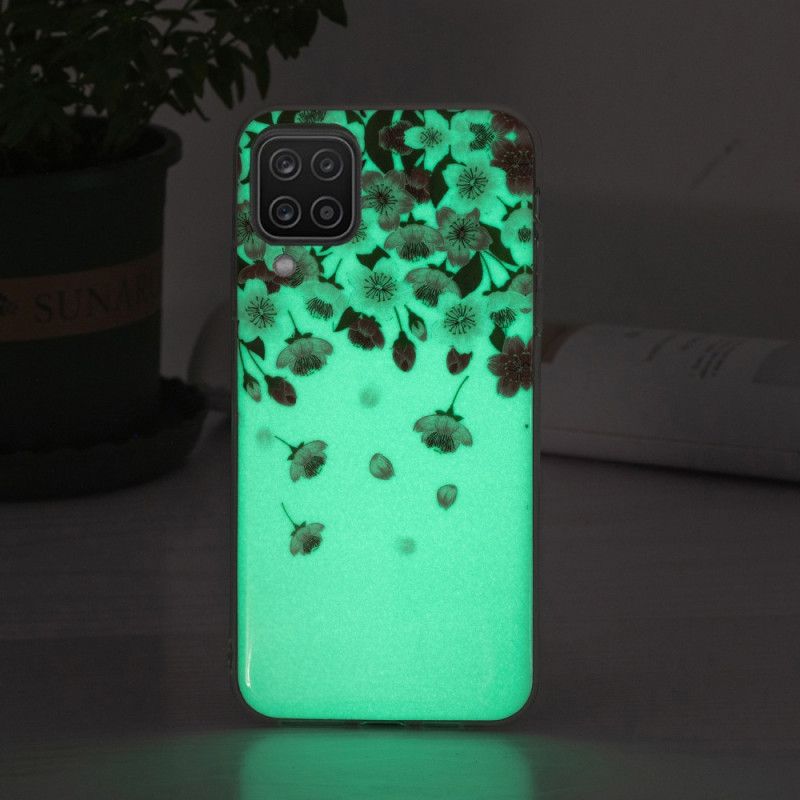 Kryt Samsung Galaxy M12 / A12 Fluorescenčné Kvety