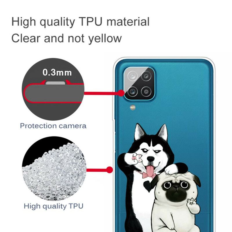 Kryt Samsung Galaxy M12 / A12 Funny Dogs