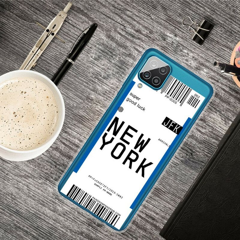 Kryt Samsung Galaxy M12 / A12 Palubný Lístok Do New Yorku