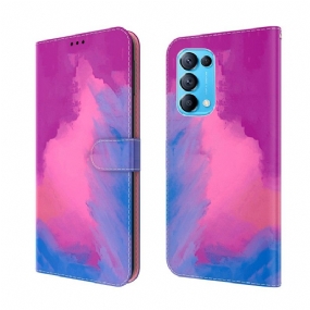 Peňaženkový Kryt Oppo Find X3 Lite Akvarel