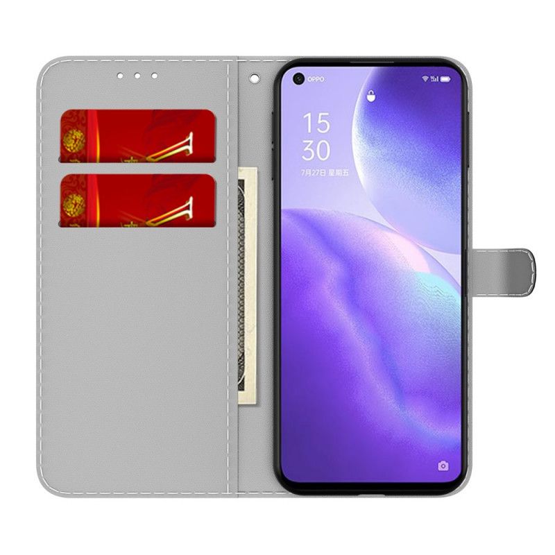 Peňaženkový Kryt Oppo Find X3 Lite Akvarel