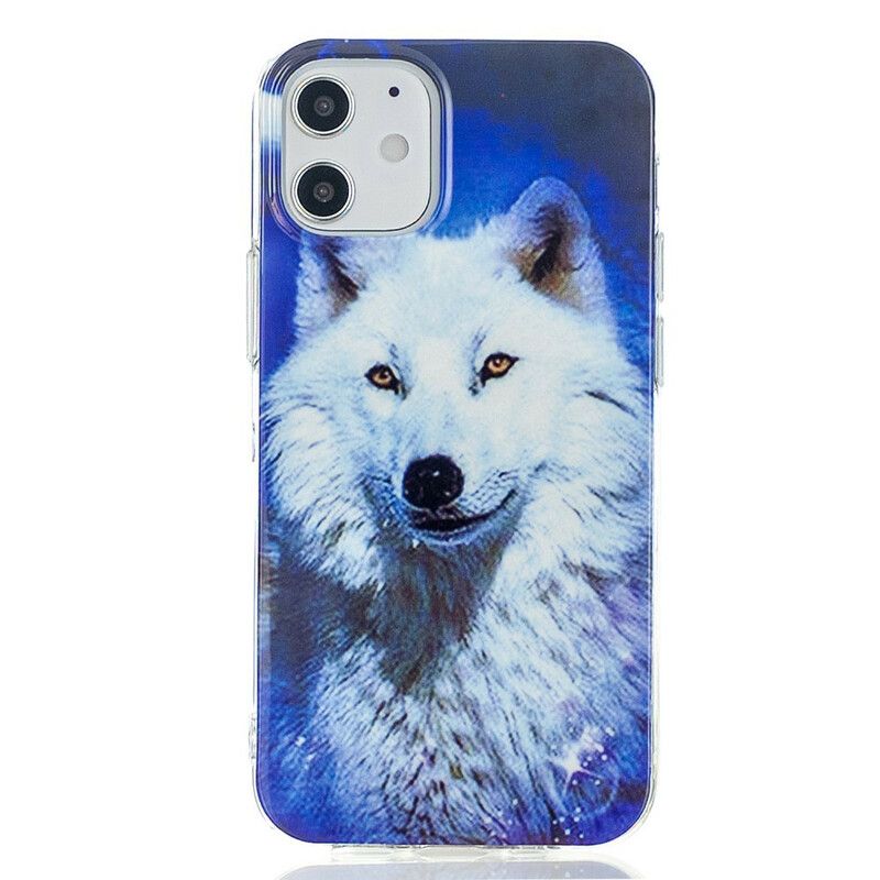 Kryt iPhone 12 / 12 Pro Fluorescenčná Séria Wolf