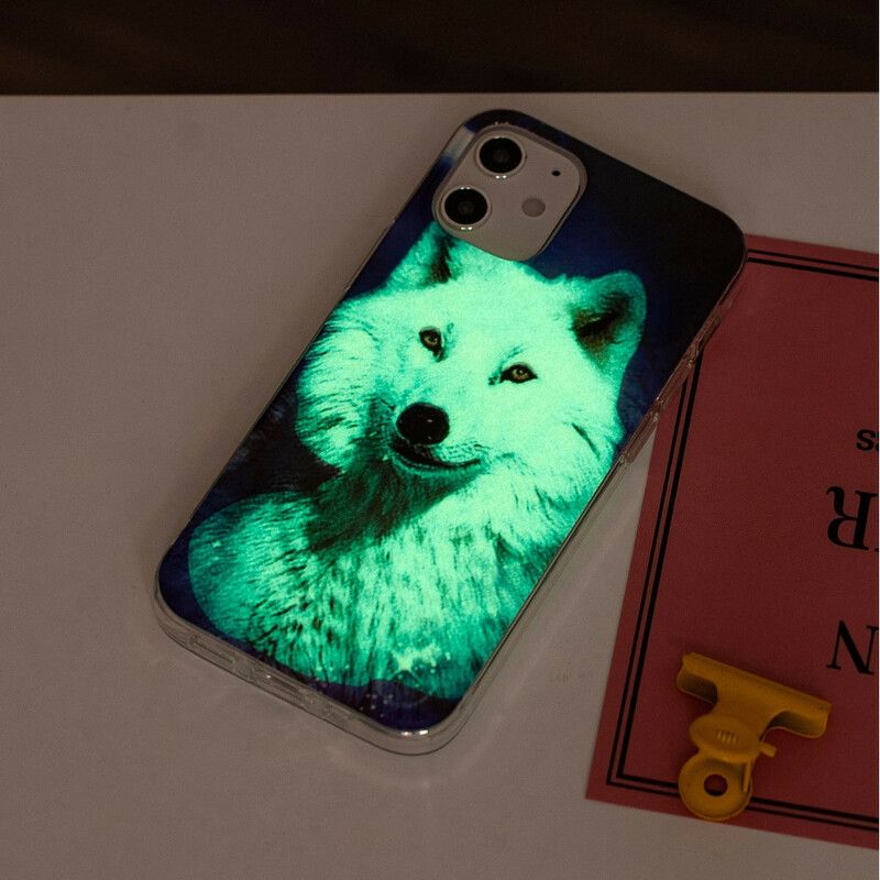 Kryt iPhone 12 / 12 Pro Fluorescenčná Séria Wolf