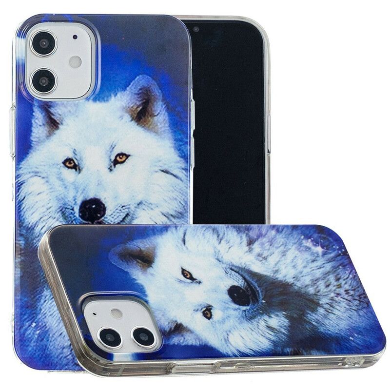 Kryt iPhone 12 / 12 Pro Fluorescenčná Séria Wolf