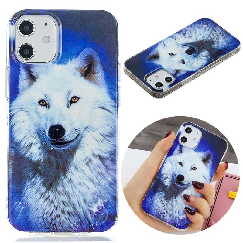 Kryt iPhone 12 / 12 Pro Fluorescenčná Séria Wolf