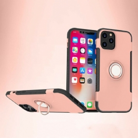 Kryt iPhone 12 / 12 Pro Kovový Prsteň Z Uhlíkových Vlákien