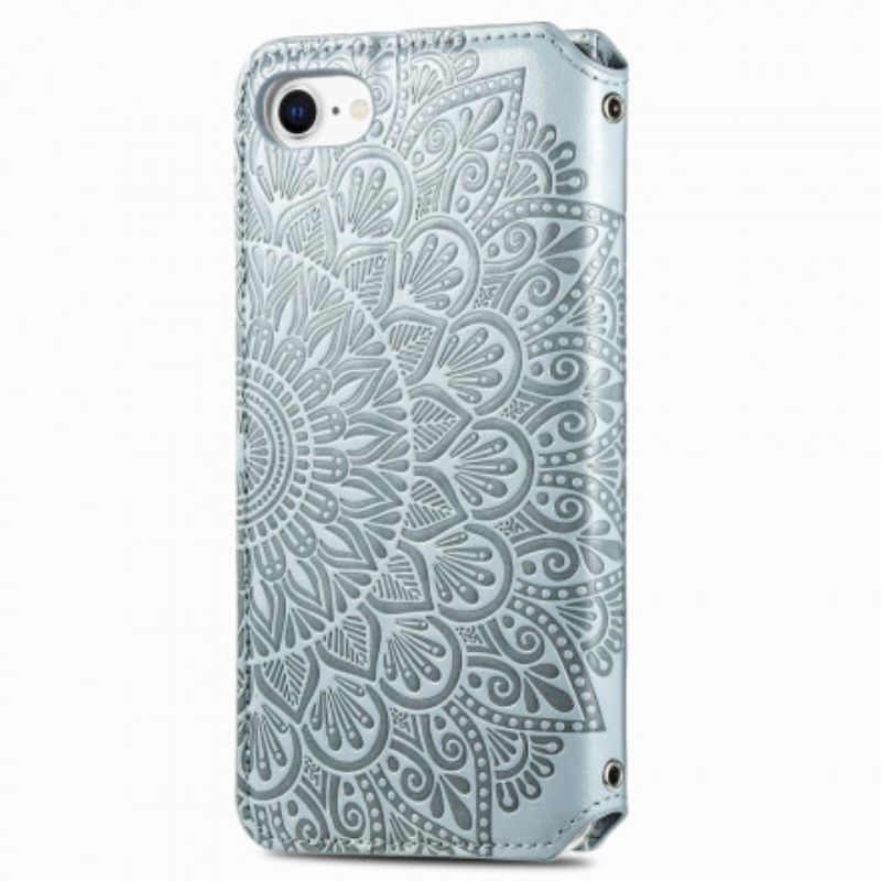 Flipové Puzdro iPhone SE 3 / SE 2 / 8 / 7 Kožené Puzdro Mandala