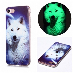 Kryt iPhone SE 3 / SE 2 / 8 / 7 Fluorescenčný Vlk