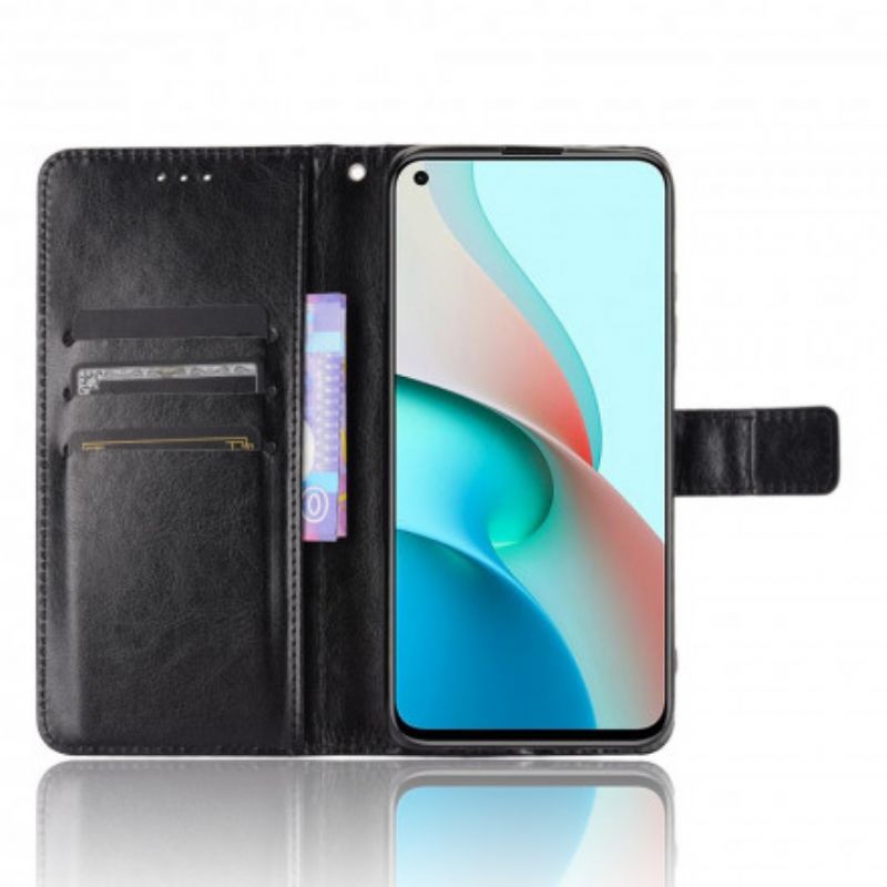 Kožené Puzdro Xiaomi Redmi Note 9 5G Krikľavá Umelá Koža