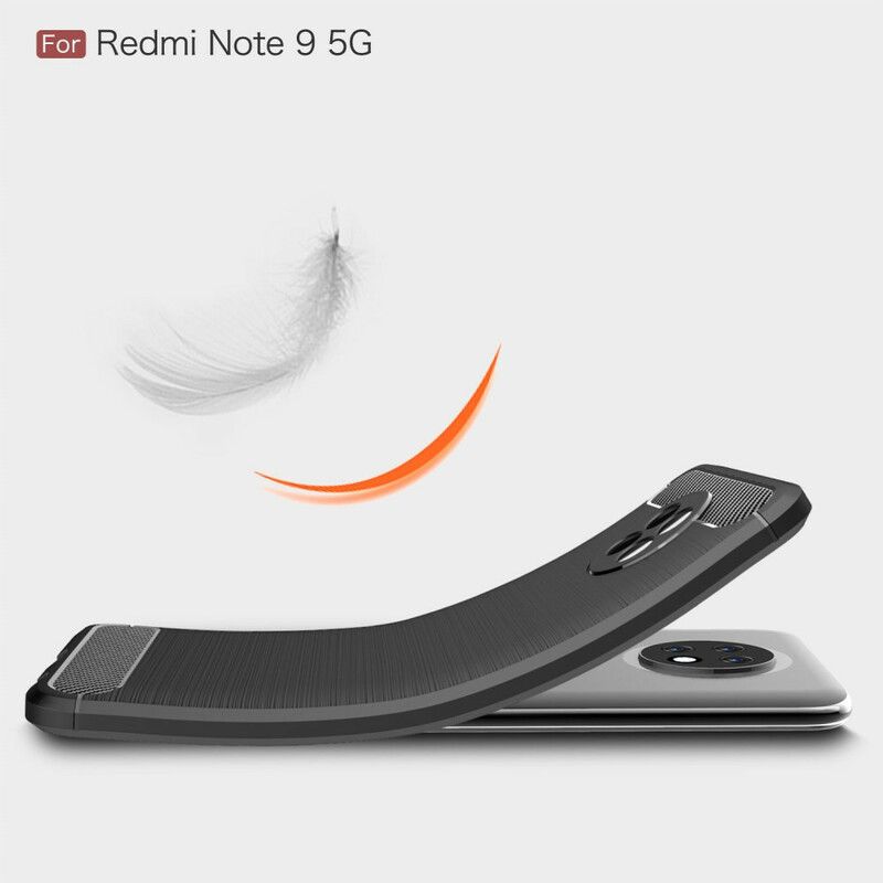 Kryt Xiaomi Redmi Note 9 5G Kartáčované Uhlíkové Vlákno