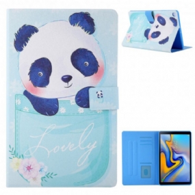 Kožené Puzdro Samsung Galaxy Tab A7 (2020) Roztomilá Panda