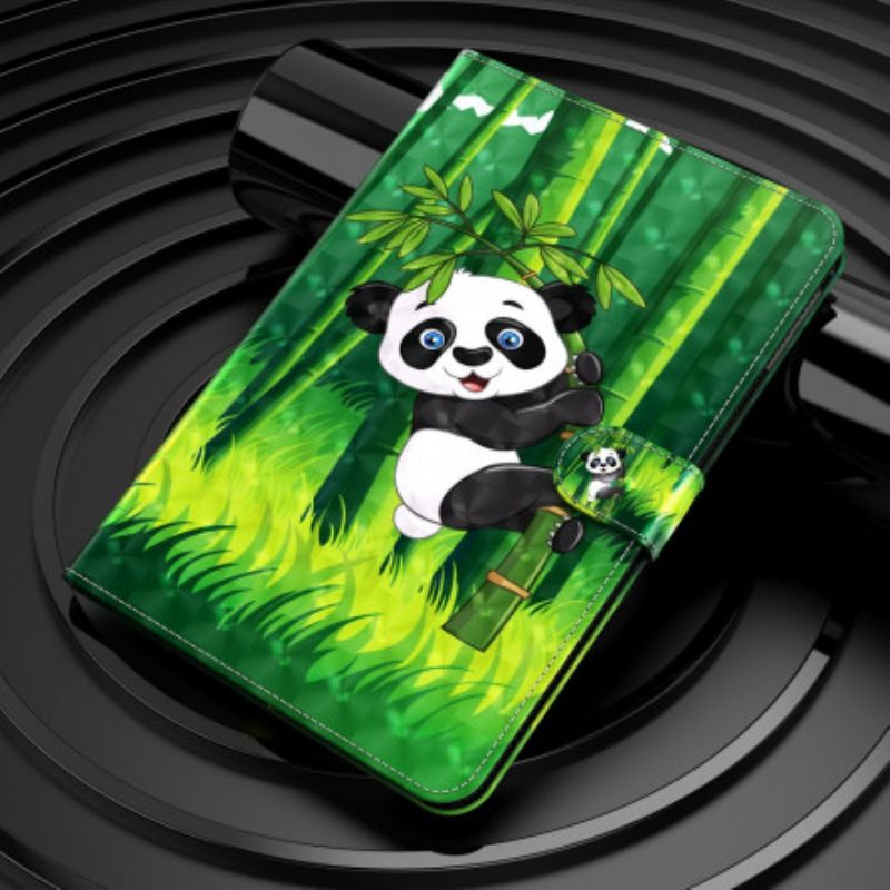 Kožené Puzdro Samsung Galaxy Tab A7 (2020) Svetlá Škvrna Panda