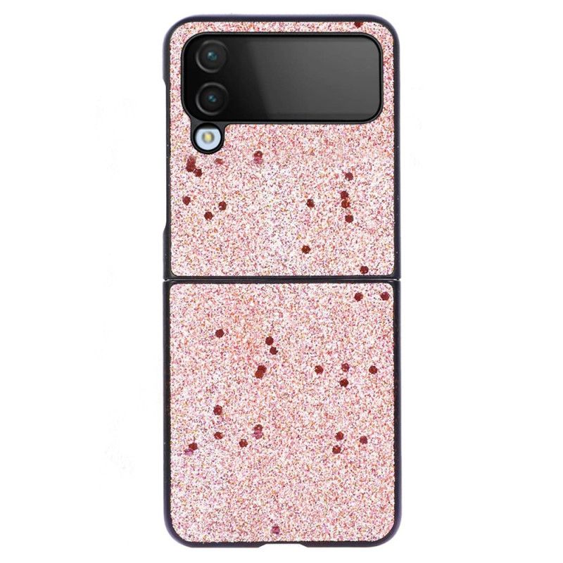 Flipové Puzdro Samsung Galaxy Z Flip 4 Kožené Puzdro Glitter Skin