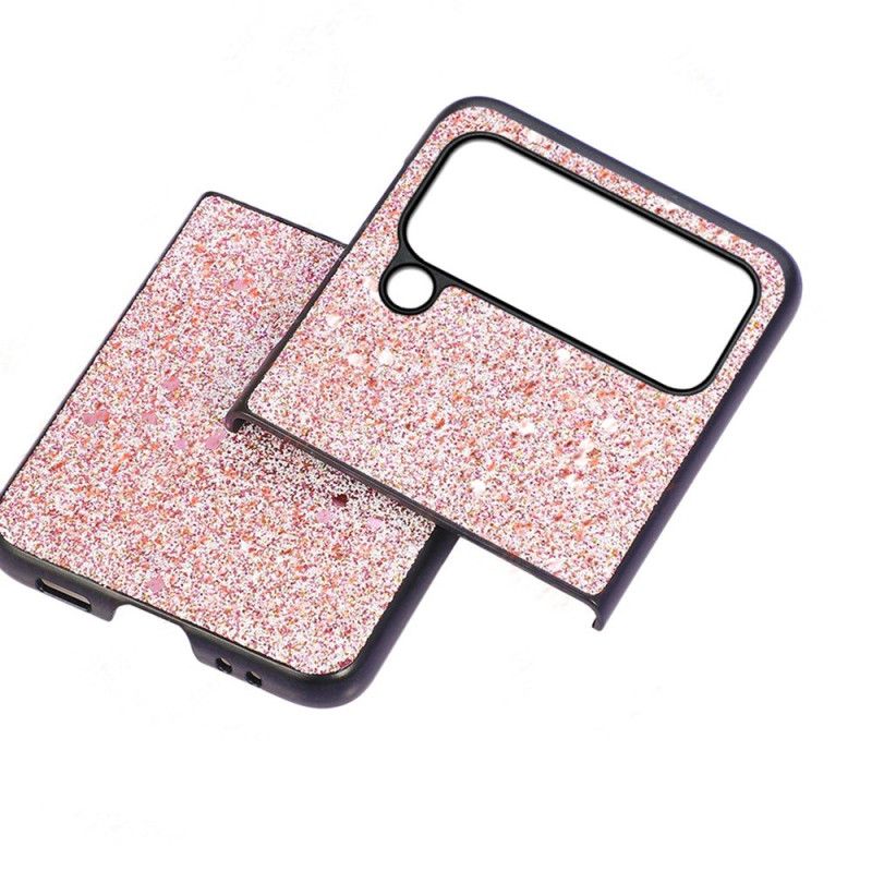 Flipové Puzdro Samsung Galaxy Z Flip 4 Kožené Puzdro Glitter Skin