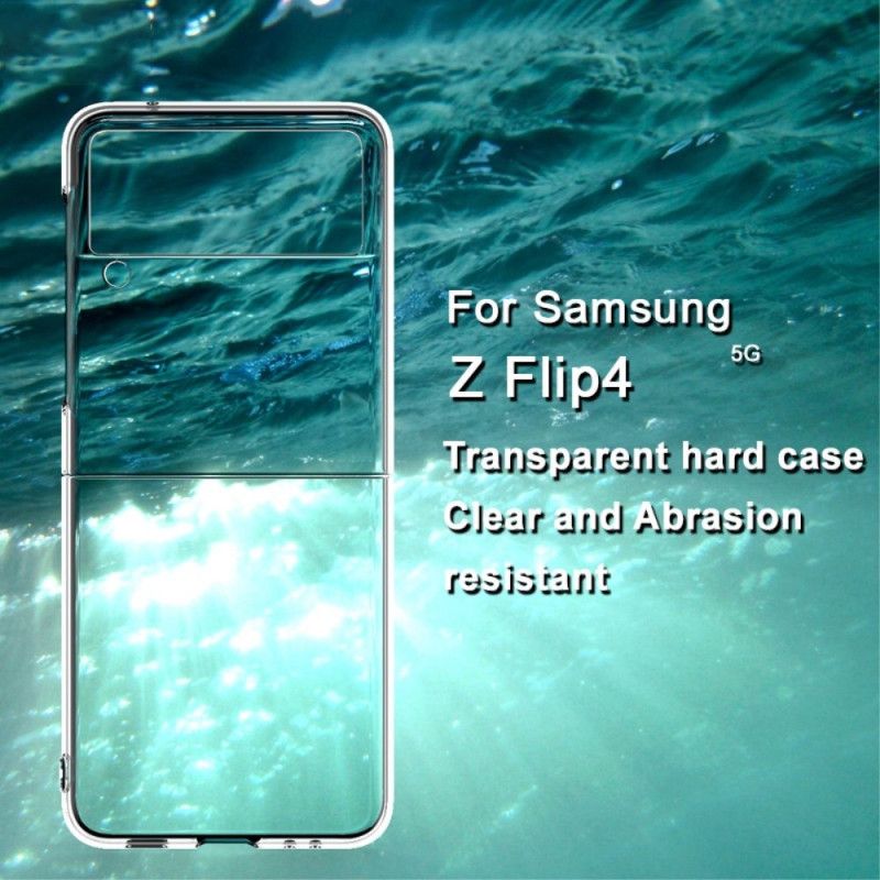 Flipové Puzdro Samsung Galaxy Z Flip 4 Kožené Puzdro Imak Transparentné