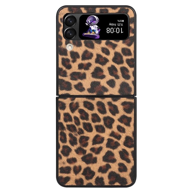 Flipové Puzdro Samsung Galaxy Z Flip 4 Kožené Puzdro Leopard