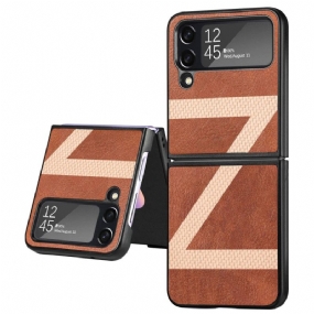 Flipové Puzdro Samsung Galaxy Z Flip 4 Kožené Puzdro Style Leather Z Design