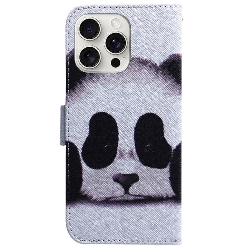 Kožené Puzdro iPhone 16 Pro Max Kryt Na Mobil Panda