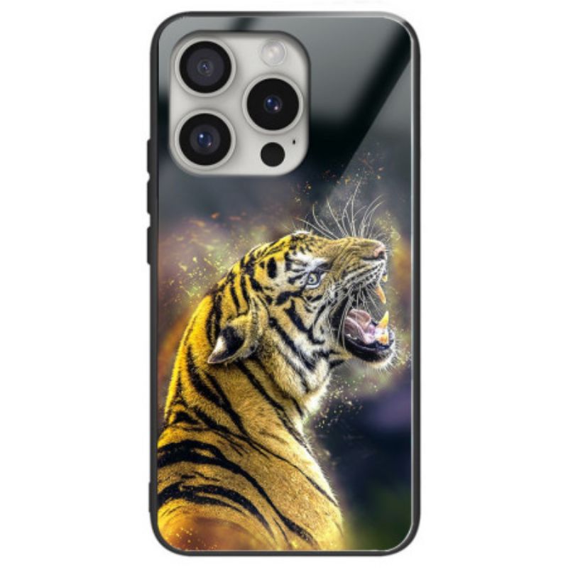 Kryt iPhone 16 Pro Max Kryt Na Mobil Tvrdené Sklo Burácajúceho Tigra