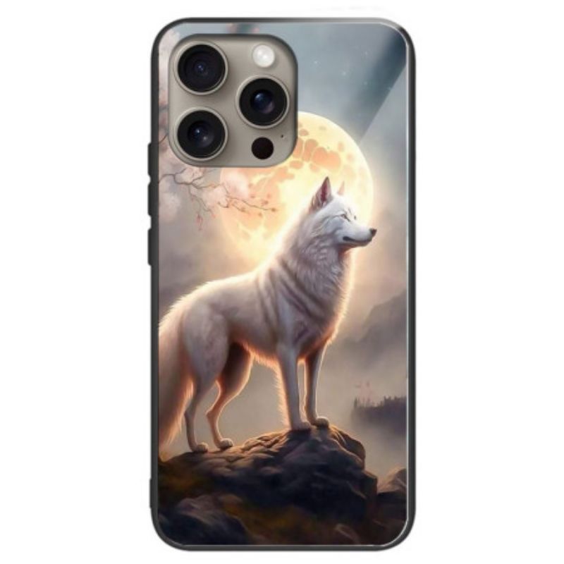 Kryt Na iPhone 16 Pro Max Tvrdené Sklo Moonlight Wolf