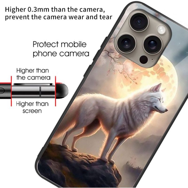 Kryt Na iPhone 16 Pro Max Tvrdené Sklo Moonlight Wolf