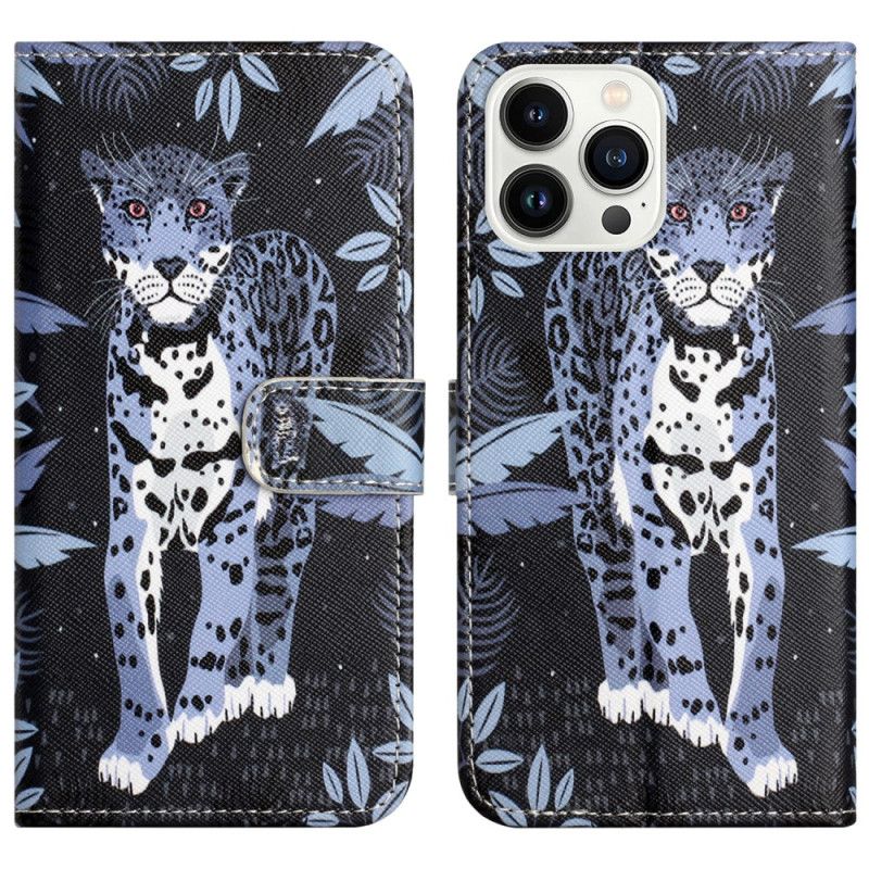 Puzdro iPhone 16 Pro Max Leopard Print Strappy