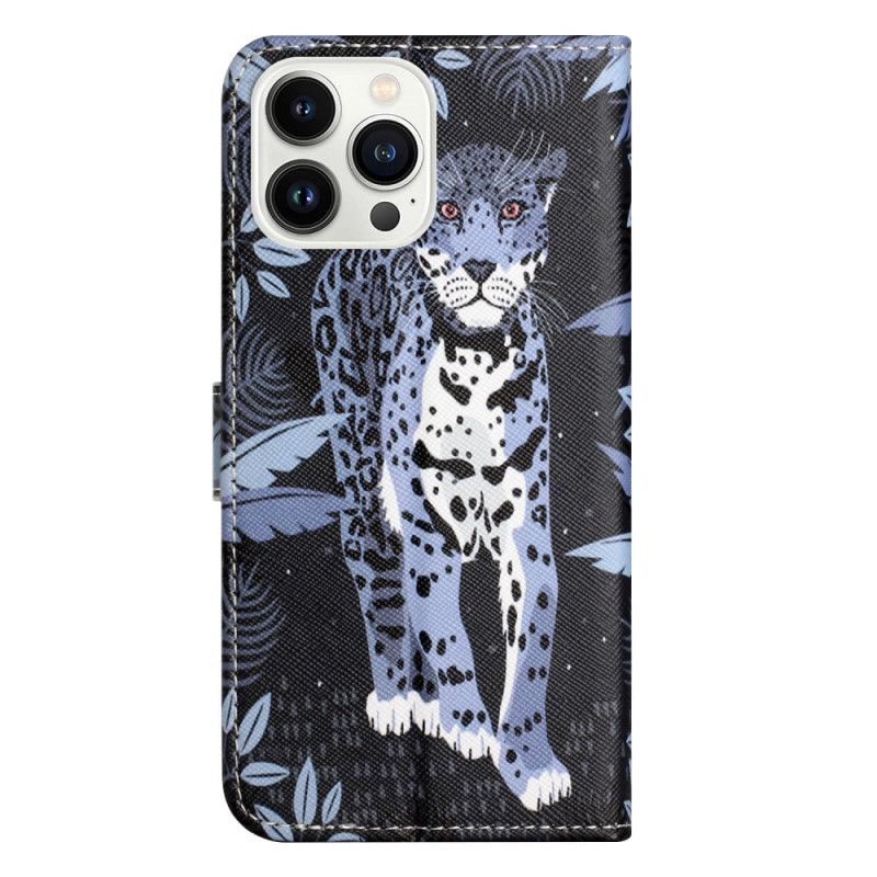 Puzdro iPhone 16 Pro Max Leopard Print Strappy