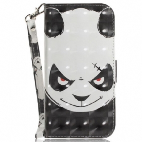 Puzdro iPhone 16 Pro Max Nahnevaná Panda S Popruhom